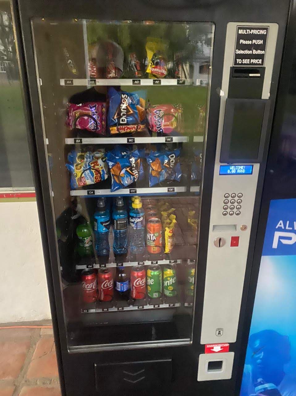 Wide selection of snacks and drinks